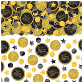 Happy Birthday Gold and Black 2.5 oz.Confetti